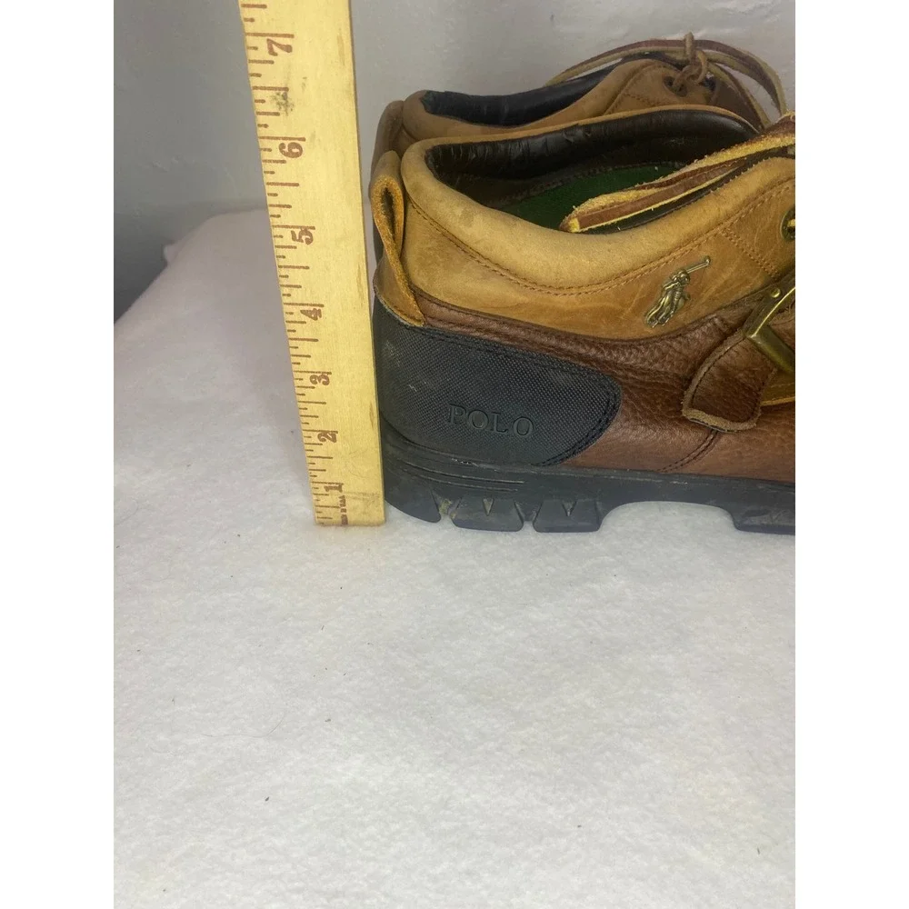 Polo Ralph Lauren Duck Boots Mens 11.5D Brown Leather Lug Sole Gorpcore